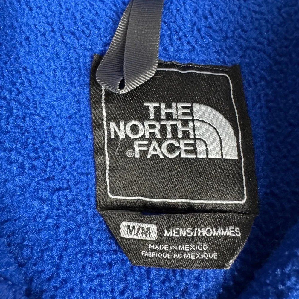 The North Face Denali Fleece Jacket Mens M Blue Grey Polartec Full Zip Outdoor